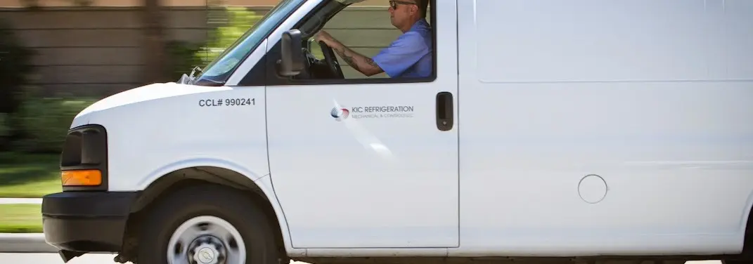 KIC Refrigeration service vehicle serving Blakely area
